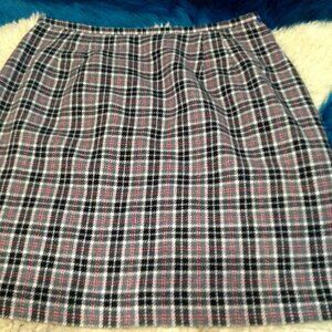 VINTAGE Easy Pieces Ivy League skirt; "14", Wool blend, Collegiate, Plaid, Trend